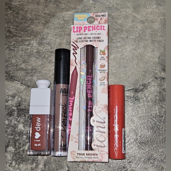 Butter Other - Lip Bundle- Brownish Nude Tones- Tinted Lip Oil & Gloss, Lipliner, Balm Lipstick